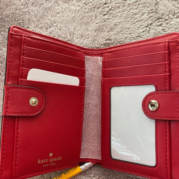 KATE SPADE Bay Street Small Rachelle Satchel and Tellie Wallet in HOT CHILI - Picture 13 of 15